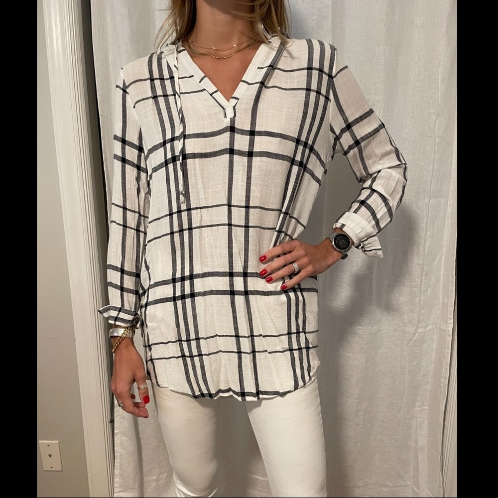 Blue Island hooded shirt/coverup - size L!